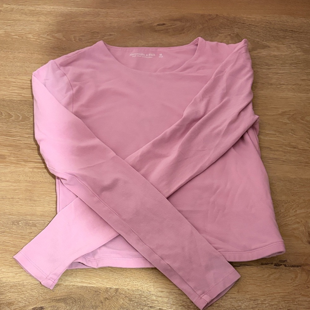 Abercrombie & Fitch Soft Collection Pink Long Sleeve Top